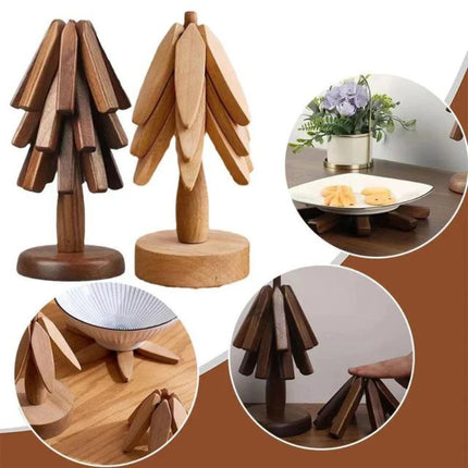 Folding Tree Wooden Trivet