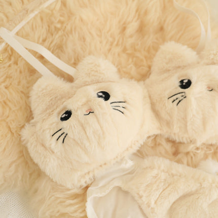 Cute Plush V-Neck Bra Set