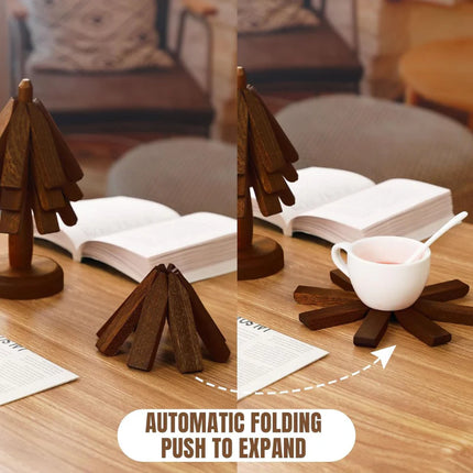 Folding Tree Wooden Trivet