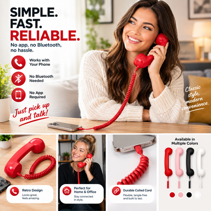 Retro Handset Phone Receiver – Type-C