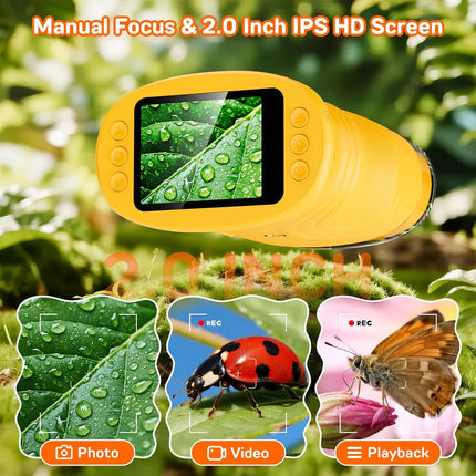 Handheld Digital Microscope for Kids with 2.0" IPS Screen