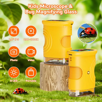 Handheld Digital Microscope for Kids with 2.0" IPS Screen