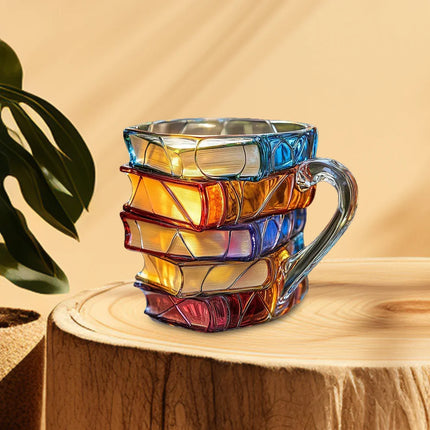 3D Painted Books Coffee Mug
