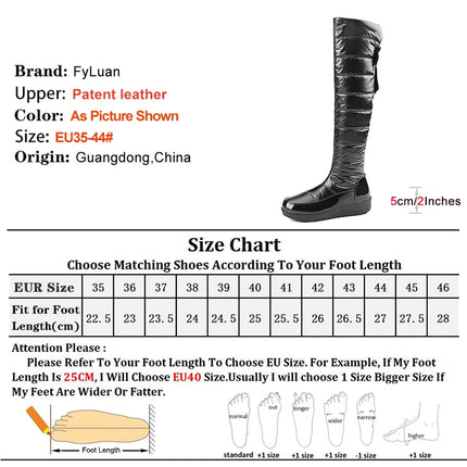 Over the Knee Black Waterproof Snow Boots for Women