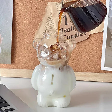 Cute Bear Glass Cup