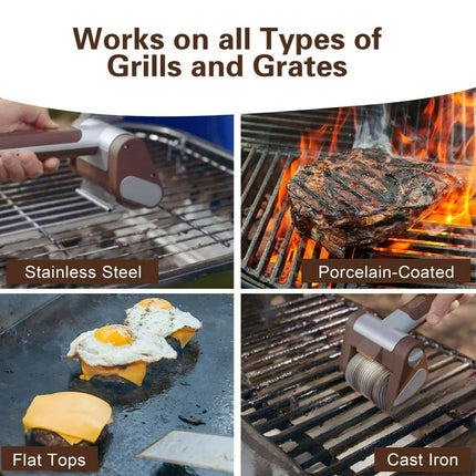 Rechargeable Electric Grill Brush with LED Light