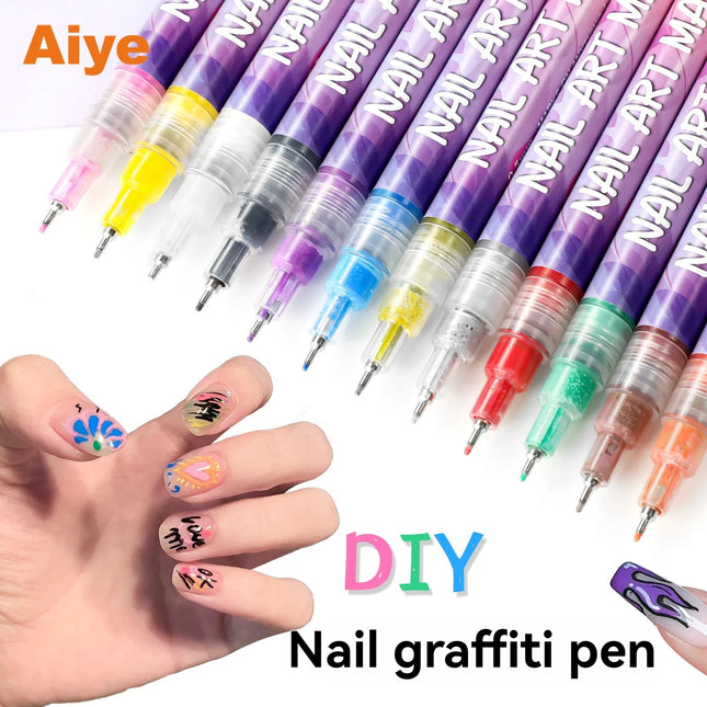 Precision Acrylic Nail Art Pen Set