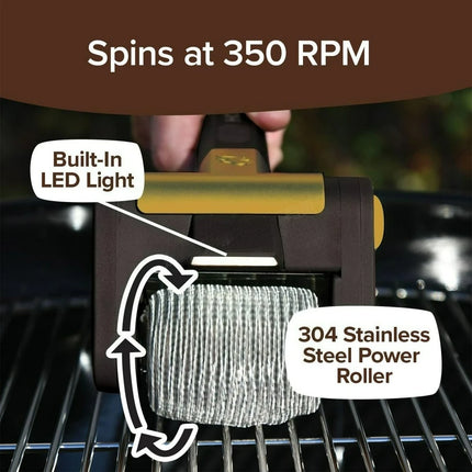 Rechargeable Electric Grill Brush with LED Light