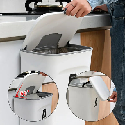 Wall-Mounted Smart Lid Trash Can