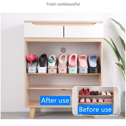 6Pcs Durable Adjustable Shoe Organizer