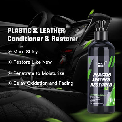 Car Plastic Restorer Polish Leather Cleaner