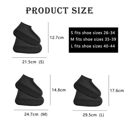Waterproof Silicone Shoe Cover (1 Pair)