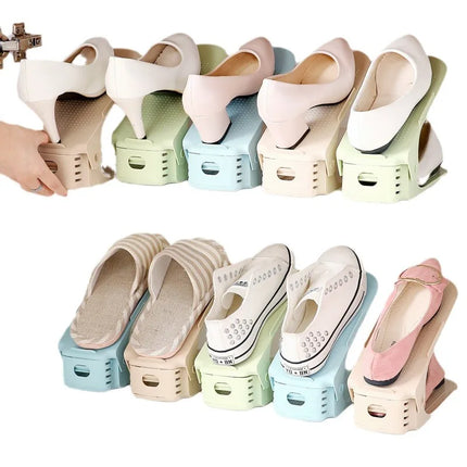 6Pcs Durable Adjustable Shoe Organizer