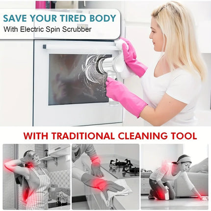 Electric Cleaning Brush Handheld Rechargeable Shower Scrubber