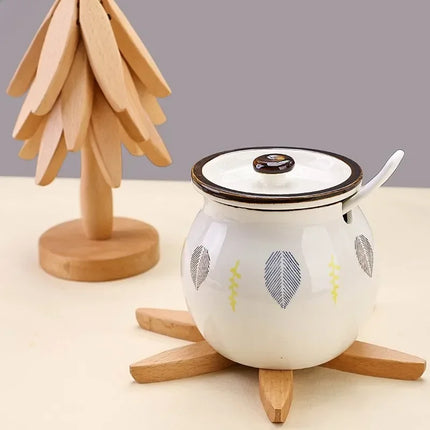 Folding Tree Wooden Trivet