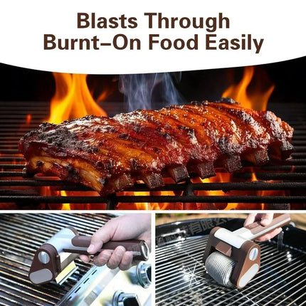 Rechargeable Electric Grill Brush with LED Light