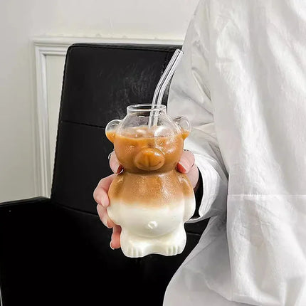 Cute Bear Glass Cup