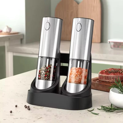 AuraGrind™ Electric Salt & Pepper Grinder Set