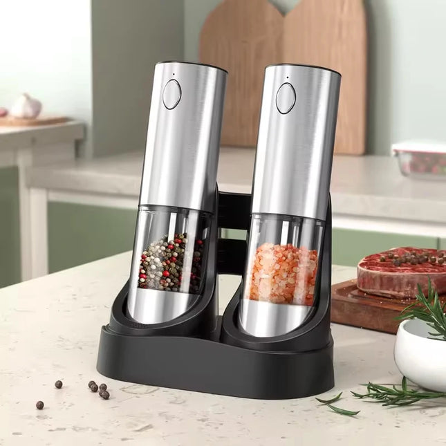 AuraGrind™ Electric Salt & Pepper Grinder Set