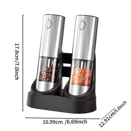 AuraGrind™ Electric Salt & Pepper Grinder Set