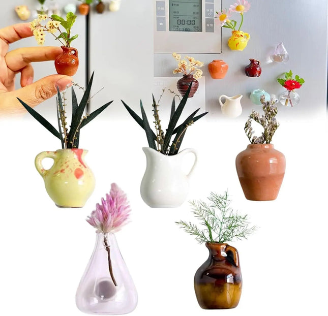 Mini Flower Vase Magnets (8 pack)