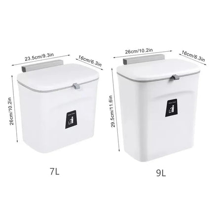 Wall-Mounted Smart Lid Trash Can