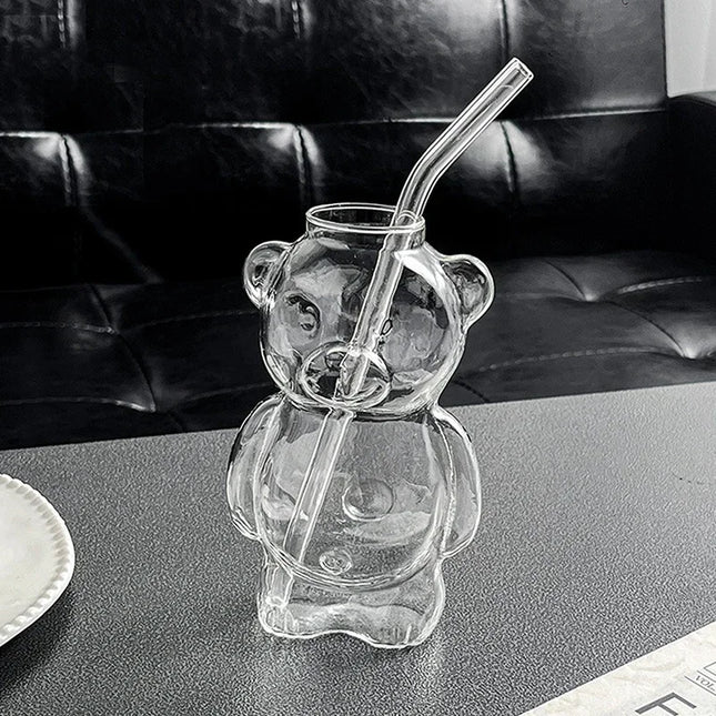 Cute Bear Glass Cup