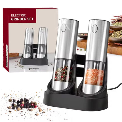 AuraGrind™ Electric Salt & Pepper Grinder Set
