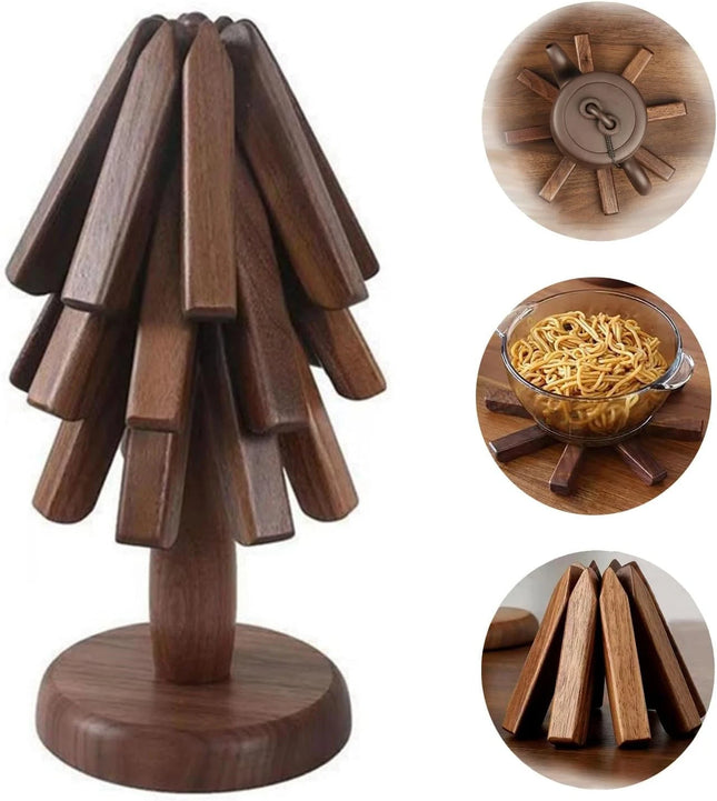 Folding Tree Wooden Trivet