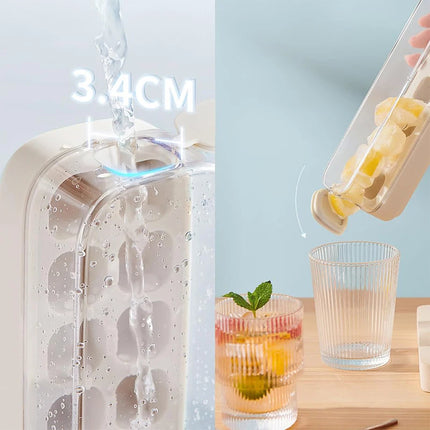 Press-Type Silicone Ice Cube Trays for Home Ice Storage and Making