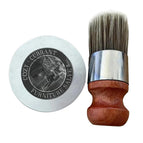 With brush