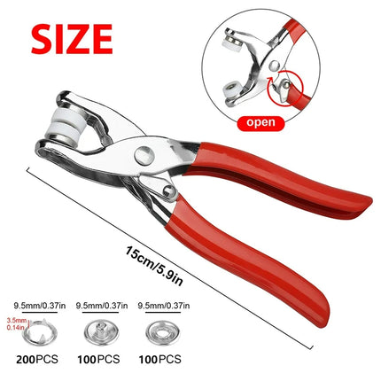 Metal Snap Button & Pliers Set