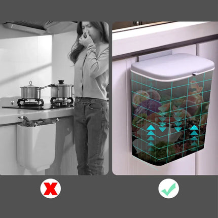 Wall-Mounted Smart Lid Trash Can