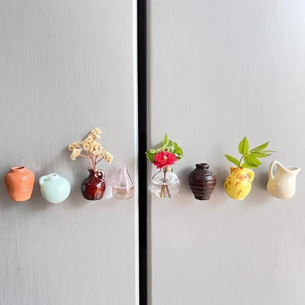 Mini Flower Vase Magnets (8 pack)