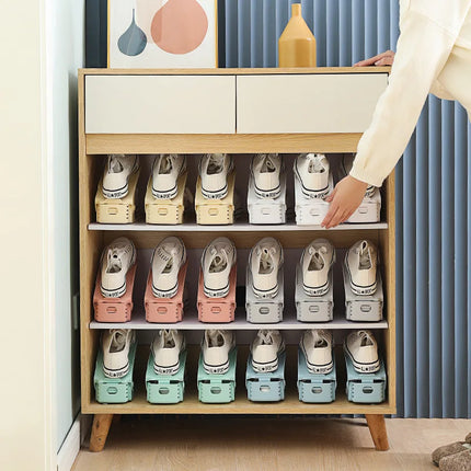 6Pcs Durable Adjustable Shoe Organizer