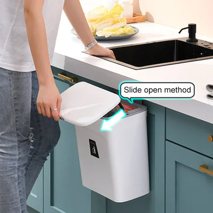 Wall-Mounted Smart Lid Trash Can