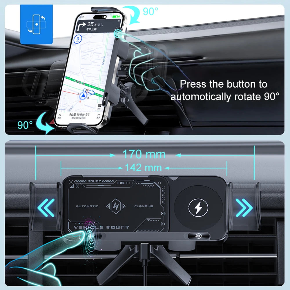 2 in 1 Auto Rotating Phone Holder