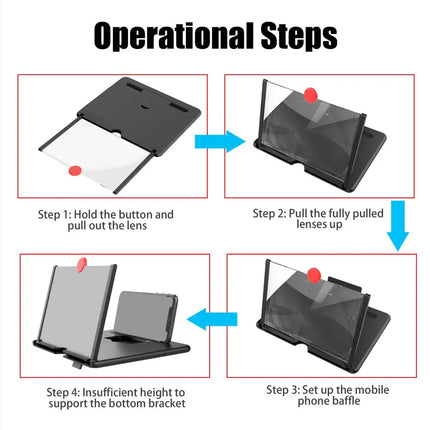 3D HD Mobile Screen Magnifier