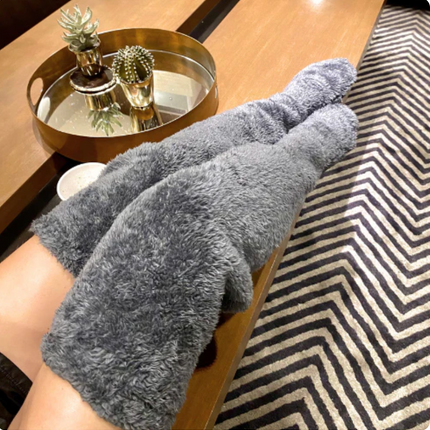 Fuzzy Legs Sock Slippers