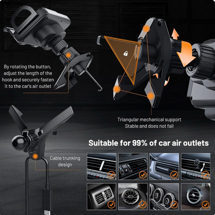 2 in 1 Auto Rotating Phone Holder