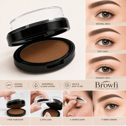 Eyebrow Powder Stamp Tint Stencil Kit Cosmetics