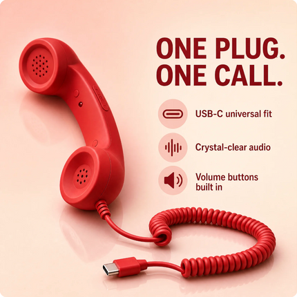 Retro Handset Phone Receiver – Type-C