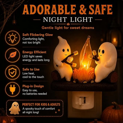 Ghost Campfire Flickering Night Light