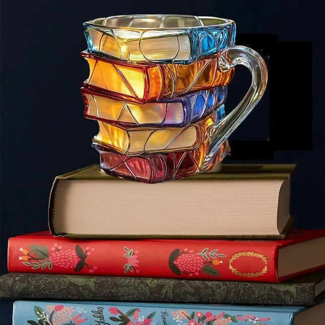 3D Painted Books Coffee Mug