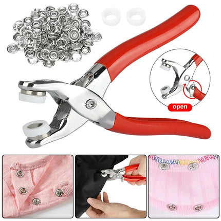 Metal Snap Button & Pliers Set