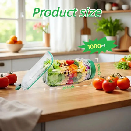 FreshLock™ 2-In-1 Salad & Oatmeal Leakproof Jar
