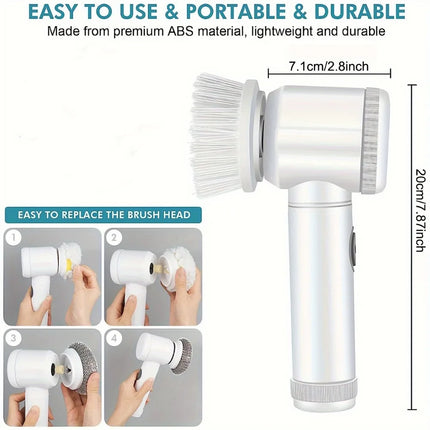 Electric Cleaning Brush Handheld Rechargeable Shower Scrubber
