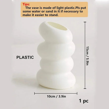 Modern white spiral vase