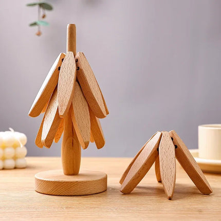 Folding Tree Wooden Trivet
